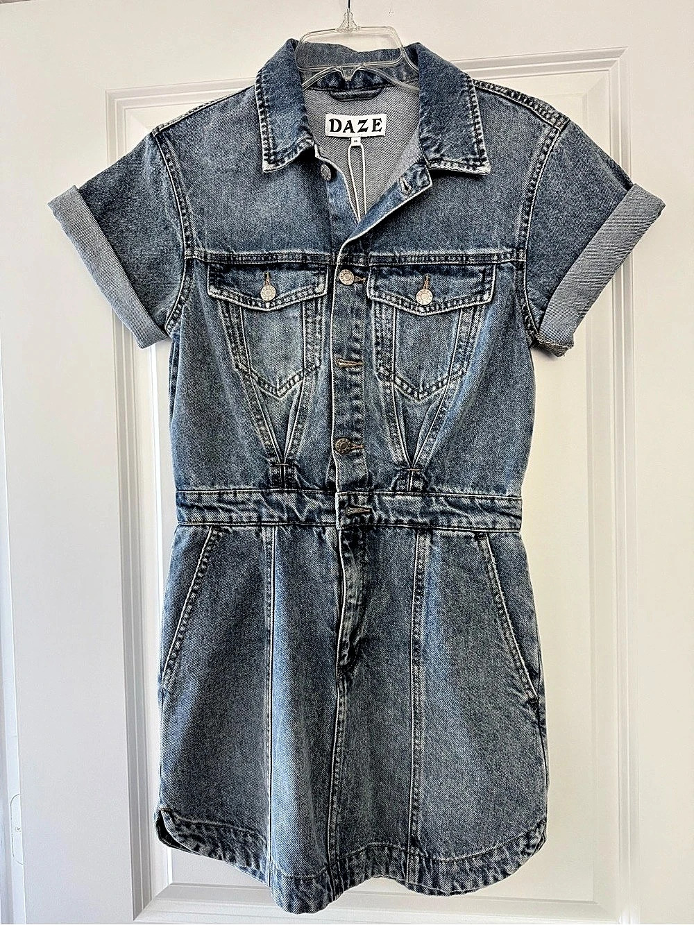 Daze Topanga Dress Denim Mini Dress Size XS NWT